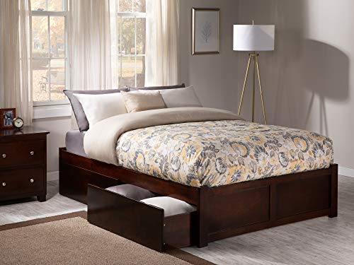 AFI Concord Platform Bed with Footboard & Storage Drawers