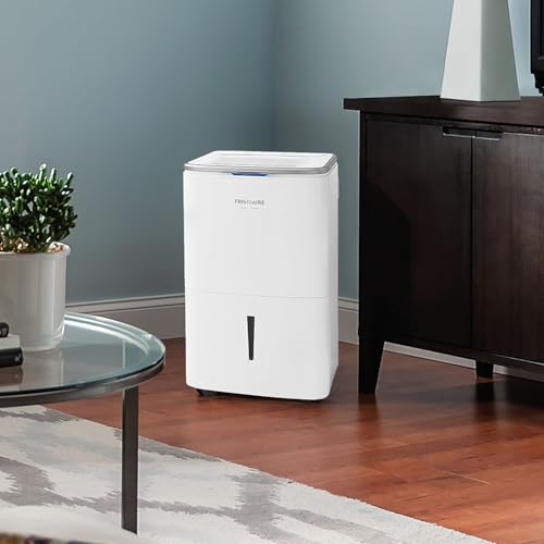 Frigidaire 50-Pint Portable Dehumidifier with Wi-Fi and Energy Star Certification for Medium/Large Rooms & Basements, Custom Humidity Control