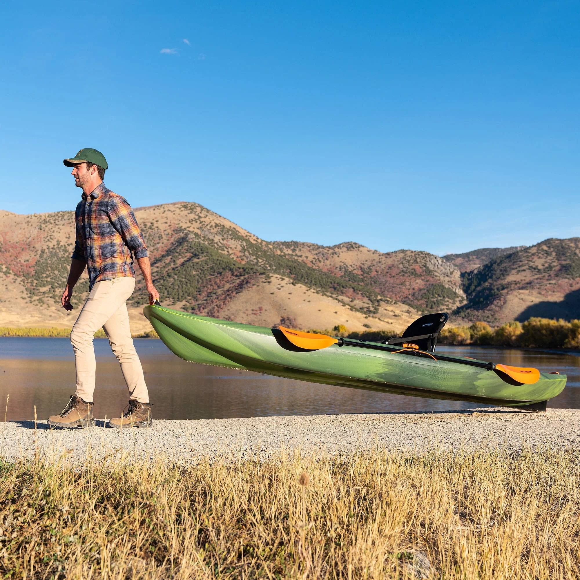Lifetime Yukon Angler 116 inch Sit-on-Top Fishing Kayak, Lightning Fusion (90846)
