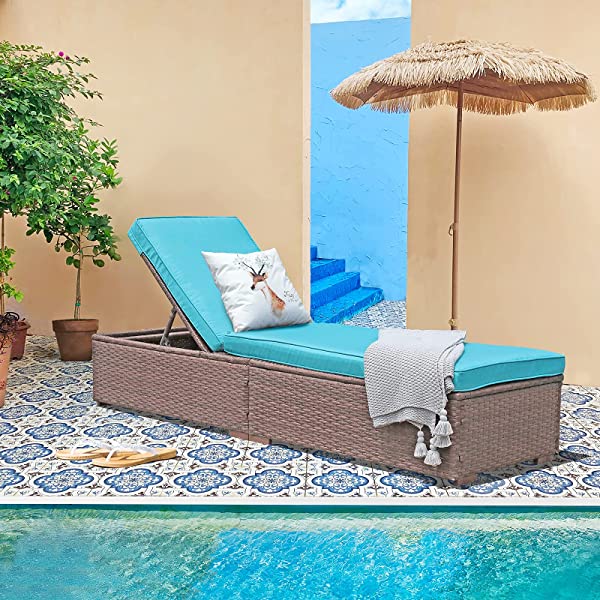 Patiorama Patio Chaise Lounge Chair, Sun Lounger