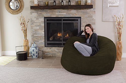 Chill Sack Bean Bag Chair - 5' Giant Memory Foam Lounge Chair with Soft Microfiber Cover – Cozy Furniture for Living Room, Dorm
