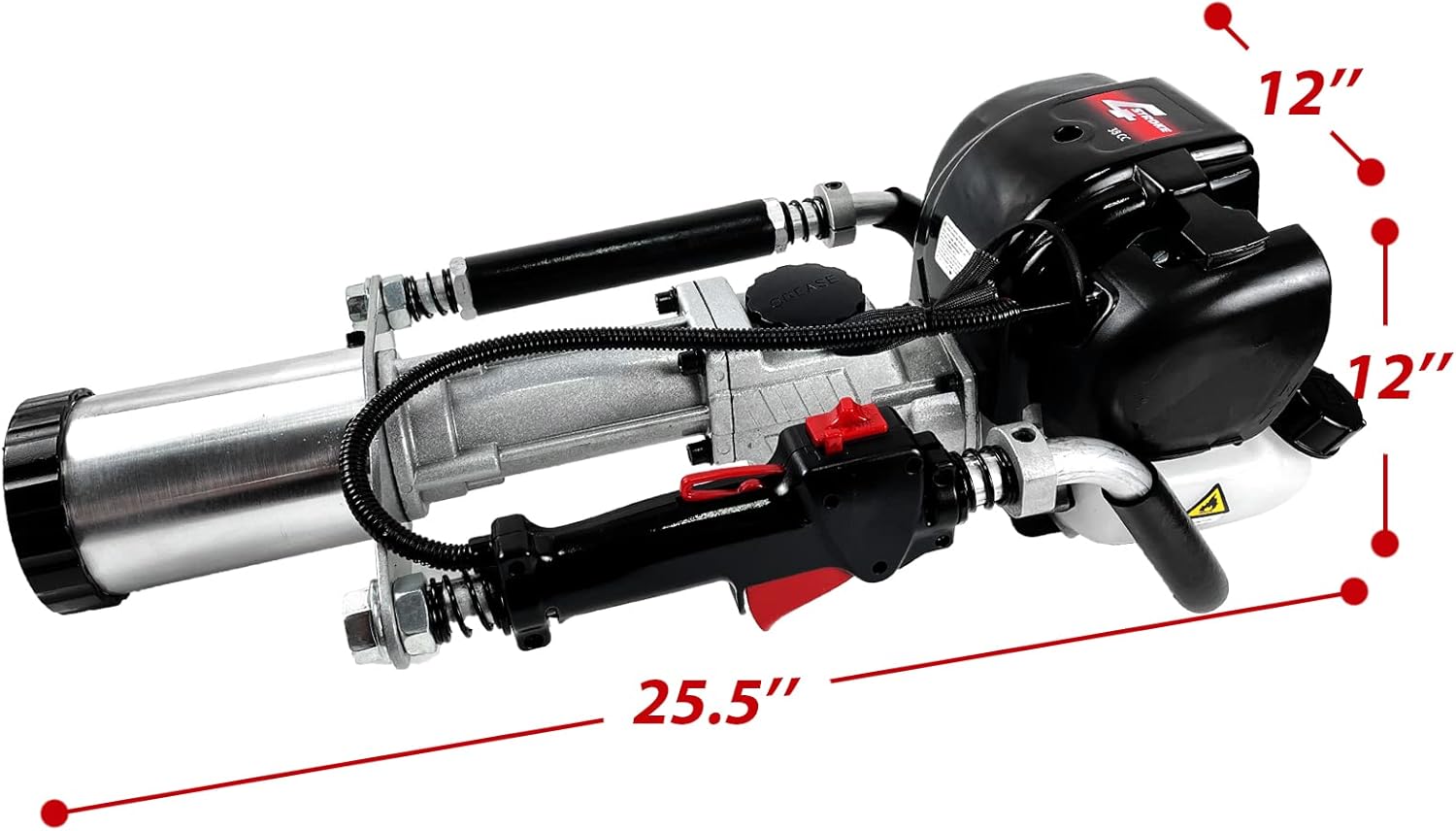 Gas Powered 4-Stroke T Post Driver Hammer Drills, 37.7CC Gasoline Engine Pile Driver
