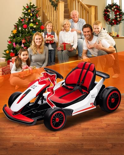 24V Go Kart for Kids 6-12 Year Old,Child Electric Drift Go-Kart with Music Mode,Electric Drifting Go Cart with Powerful Motor for 6+ Years Kid