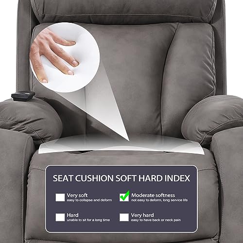 Small Power Lift Recliner for Elderly, Lift Chair Recliners, Electric Recliner Chairs for Seniors, Remote Control, Adjustable, Side Pocket (Navy Blue)