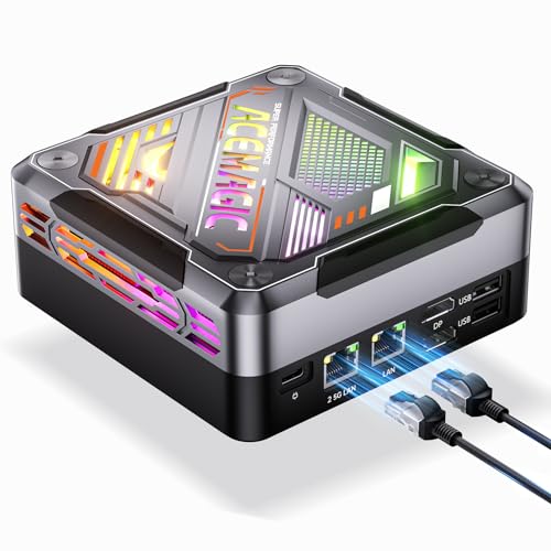 ACEMAGIC AM18 Mini Gaming PC, AMD R7 7840HS (8C/16T, up to 5.1GHz) Radeon 780M, 32GB DDR5 RAM & 512GB PCle4.0 SSD