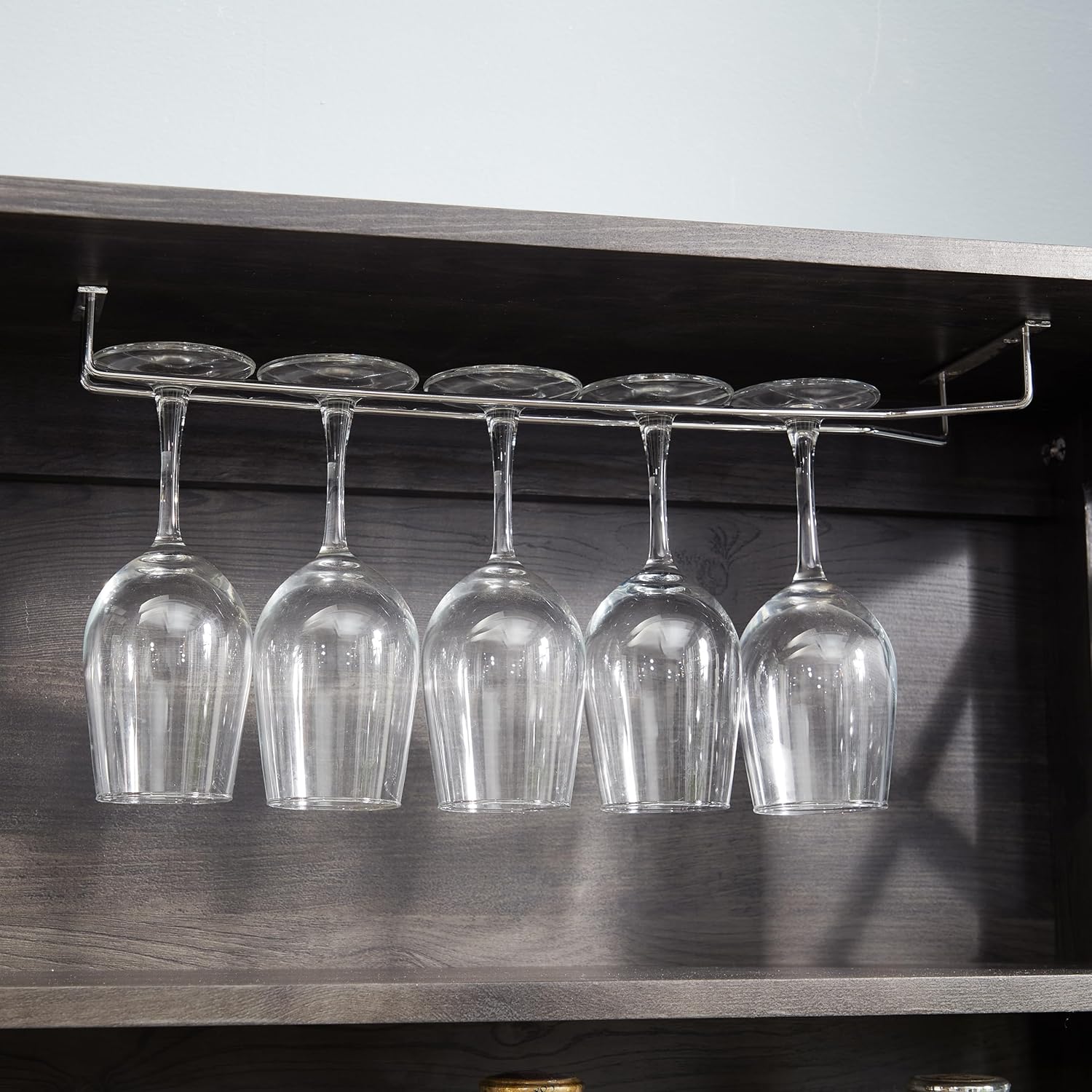 CHARMMA Coffee Bar Cabinet Kitchen Cabinet with Microwave Stand Metal Frame Side Home Source Bar Cabinet Cabinet and Hollow out Barn Design Wood
