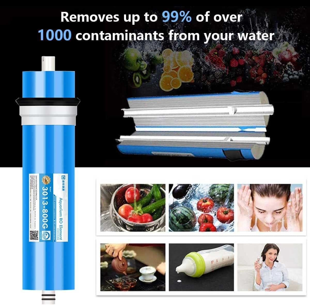 800 GPD RO Membrane, 0.0001 Microns Reverse Osmosis Membrane Replacement, 3013-800GPD Water Filter RO Membrane