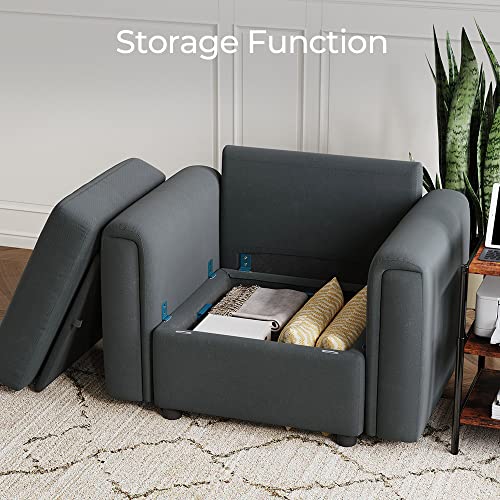 LINSY HOME Modular Sectional Sofa, Convertible U Shaped Sofa Couch with Storage, Memory Foam, Modular Sectionals with Ottomans