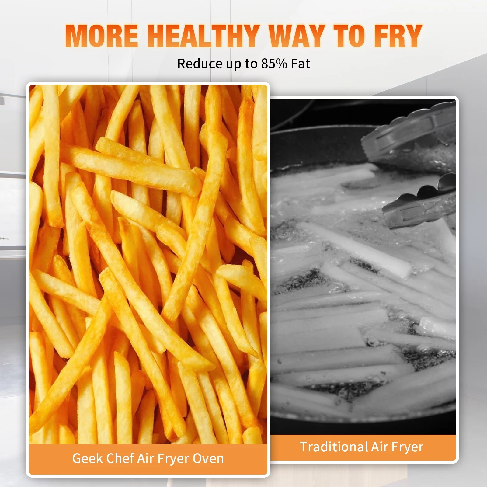 Air Fryer Toaster Oven, 10 Qt Family Size,  Healthy Cooking & User Friendly, with Roast Tray