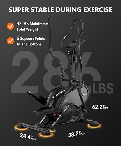 THERUN Elliptical Exercise Machine, 3-in-1 Cardio Climber Stepping Elliptical Machine for Home
