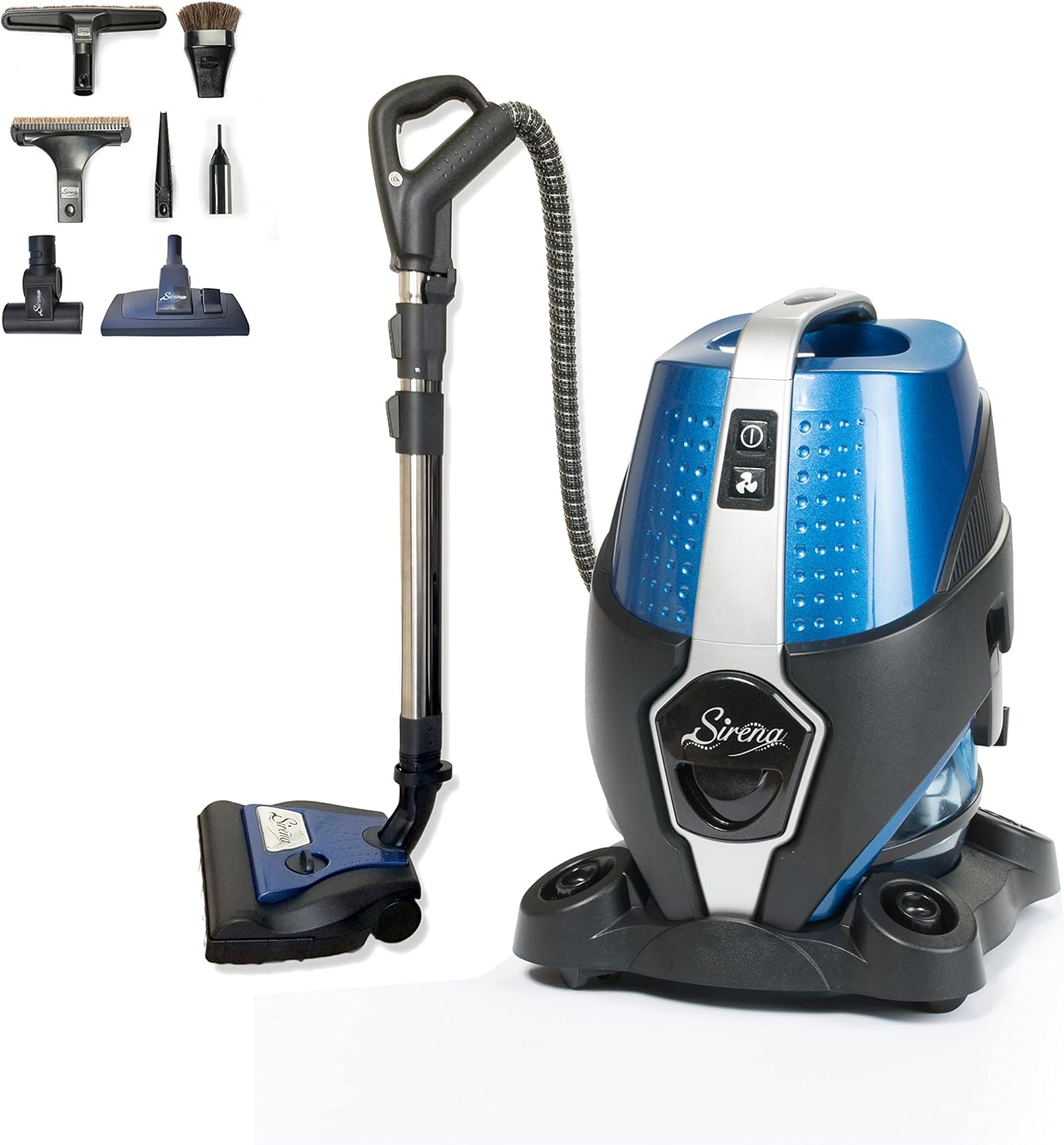 Sirena Bagless Vacuum Cleaner Premium Pack - Water Filtration Vacuum - Bonus 2 Twister Air Purifier, HEPA Filter and Turbo Brush - Wet Dry Vacuum