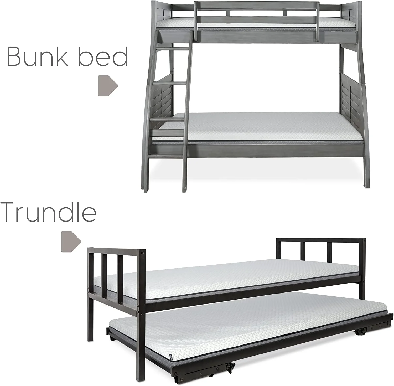 Milliard 5 in. Deluxe Memory Foam Mattress Twin, Dual-Sided - for Bunk Bed, Daybed, Trundle or Folding Bed Replacement