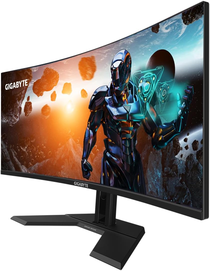 Gigabyte GS34WQC 34" 120Hz 1440P Curved Gaming Monitor, 3440x1440 VA 1500R Display, 1ms (MPRT) Response Time, HDR Ready, FreeSync Premium
