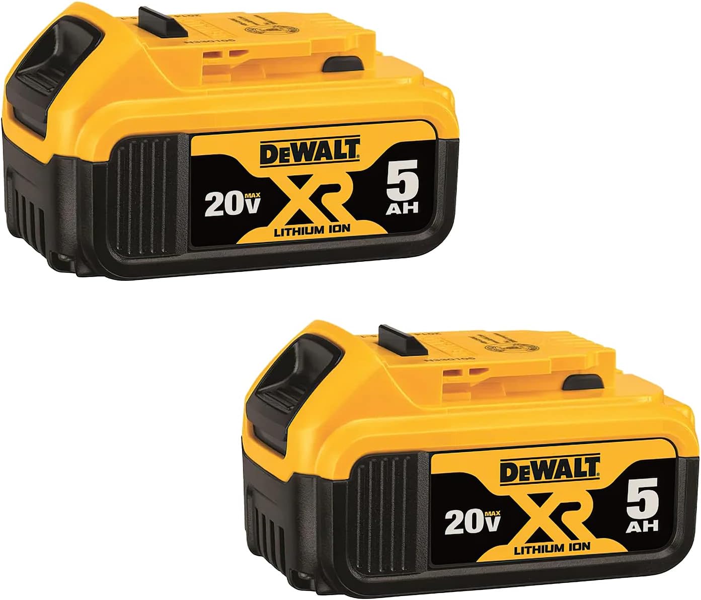 DeWaIt 20V Max XR 20V Battery, 5.0-Ah, 2-Pack (DCB205-2)