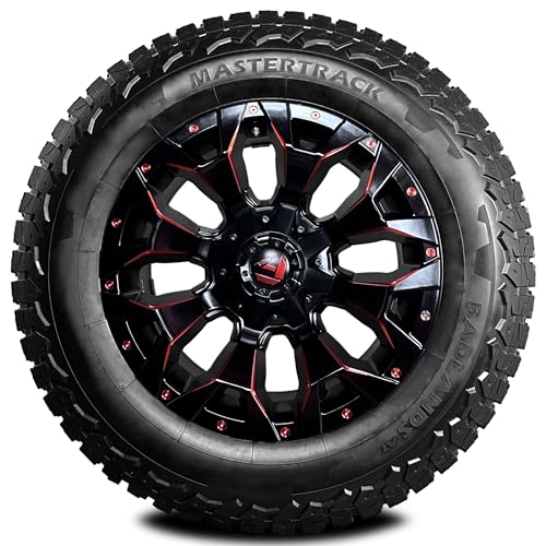 Set of 4 (FOUR) Mastertrack BADLANDS AT All Terrain LT285/70R17 10 Ply E 126S SUV Light Truck Tire + Road Hazard Warranty Included
