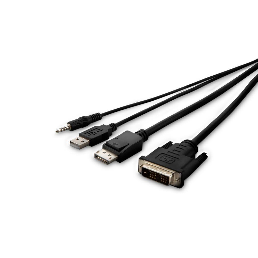 Belkin - F1DN2CC-DHPP-10 - 10ft DVI to HDMI-DP-DP/USB/Audio KVM Cable