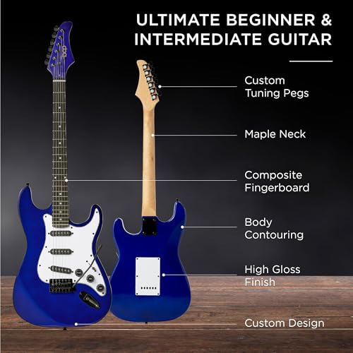 Best Choice Products 39in Full Size Beginner Electric Guitar Starter Kit w/Case, Strap, 10W Amp, Strings, Pick, Tremolo Bar - Sunburst