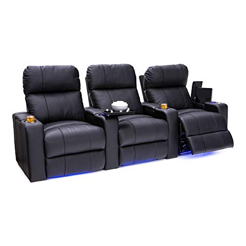 Seatcraft Julius Power Recliner - Home Theater Seating - Living Room - Big and Tall - Living Room - 400 lbs Capacity - Top Grain Leather