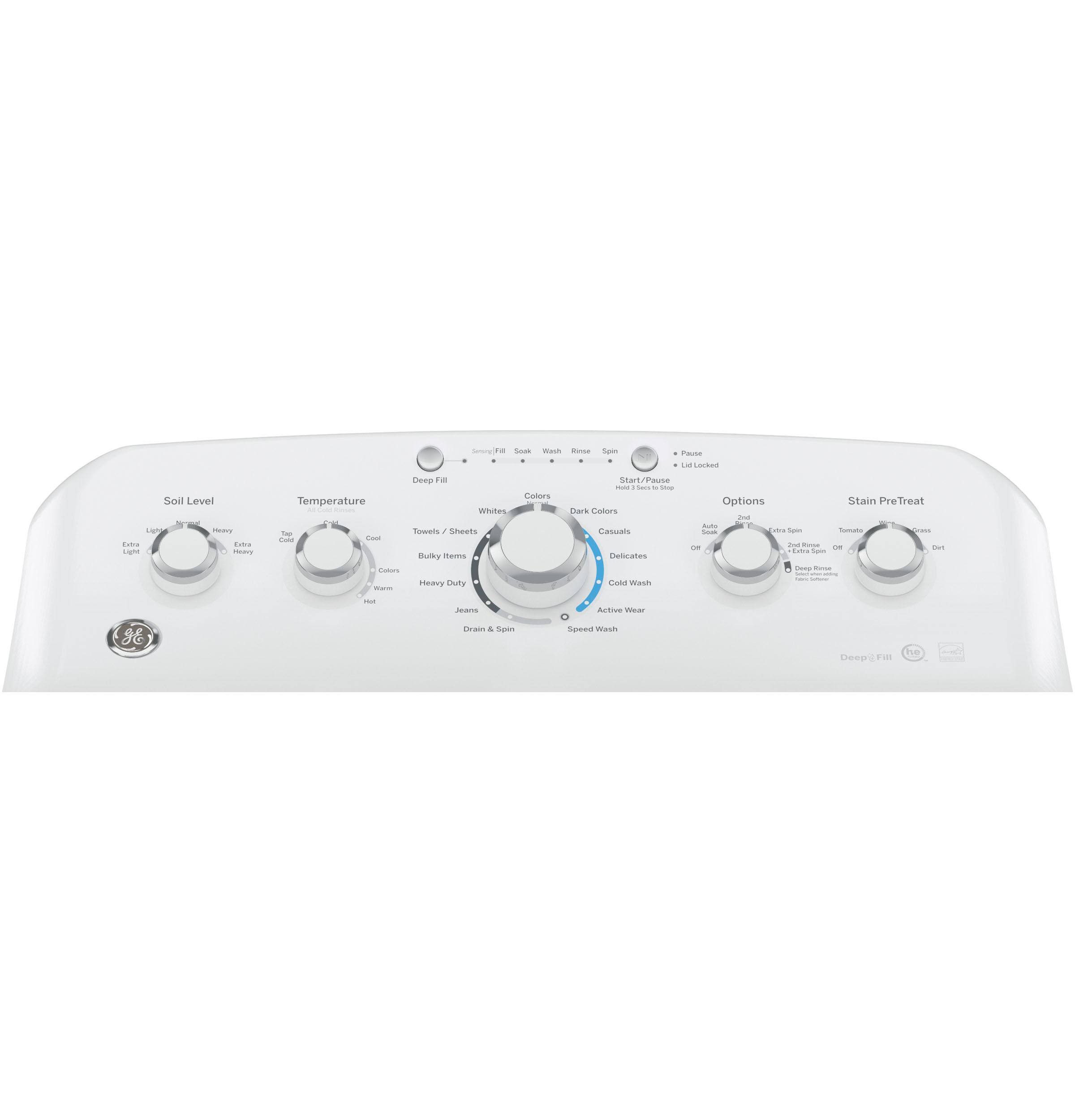 GE Energy Star 4.4 Cu. ft. Stainless Steel Capacity Washer White