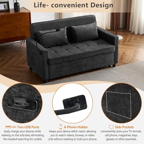 Merax 3 in 1 Convertible Sleeper Sofa Bed