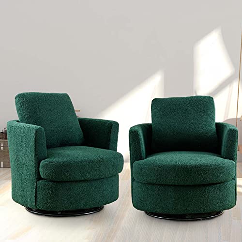 ODUWA Swivel Barrel Chair Set of 2