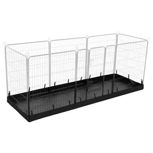 PJYuCien Dog Playpen Plus Storage Bag, 32" H 8 Panels Puppy Pen with Square Bottom, Heavy Duty Dog Fence for Puppies/Small Dogs