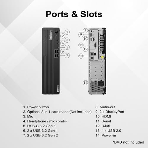 Lenovo ThinkCentre Business SFF Desktop, AMD Ryzen 5 Pro 4650G(Beat i5-10400), AMD Radeon Graphics, Bluetooth, Wired KB & M, Wi-Fi 6, HDMI, DP