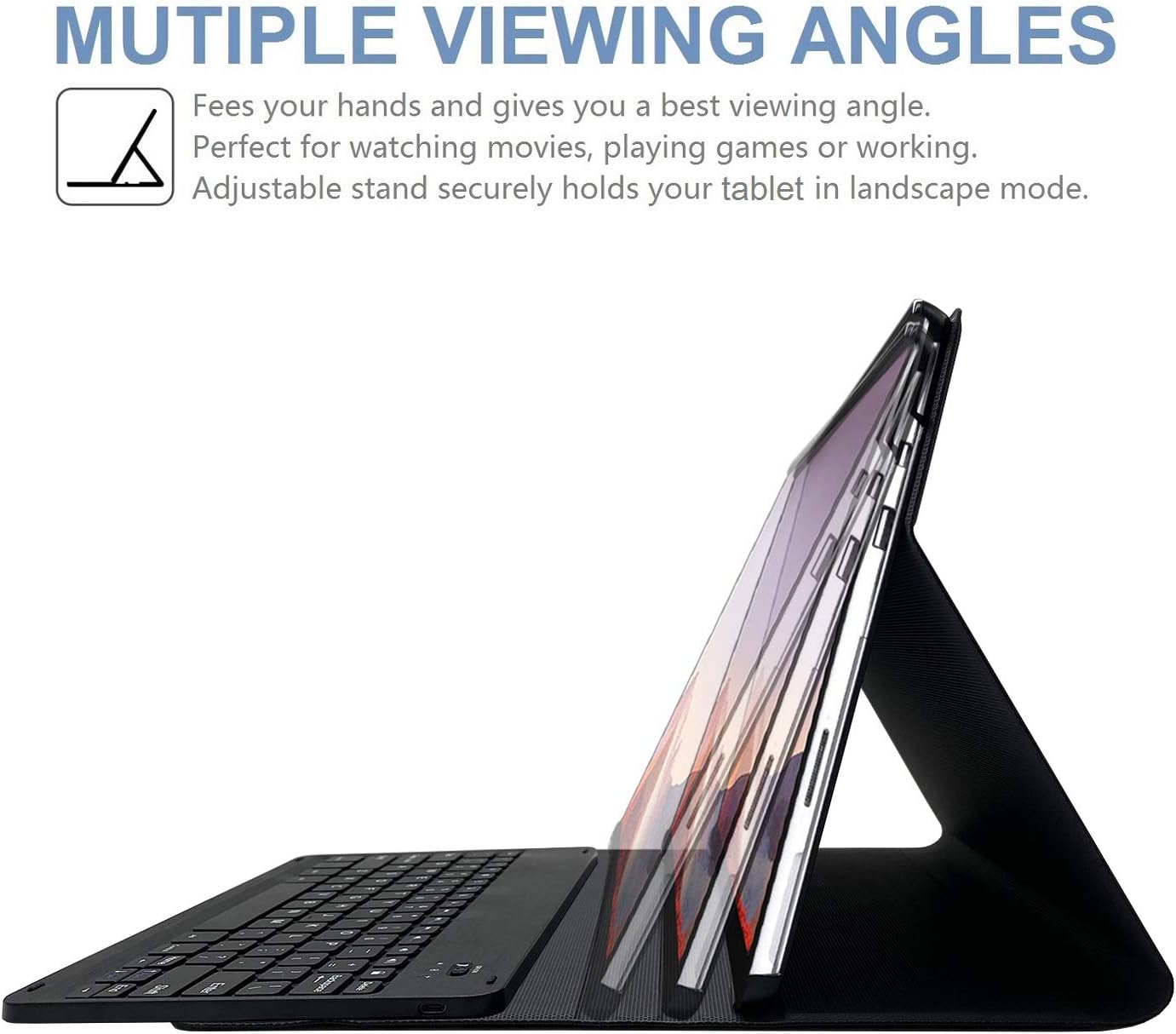 Wineecy Backlit Keyboard Case for Surface Pro 7 (2019) /Pro 6 (2018) /Pro 5 (2017) /Pro 4 (2015) 12.3 Inch Tablet