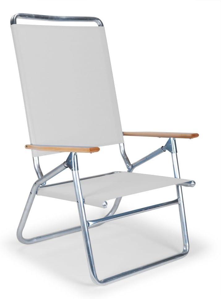 Telescope Casual Light and Easy High Boy Folding Beach Arm Chair, Blue White Stripe (71113601)