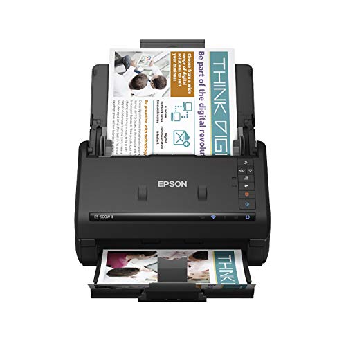 Epson Workforce ES-500W II Wireless Color Duplex Desktop Document Scanner for PC and Mac