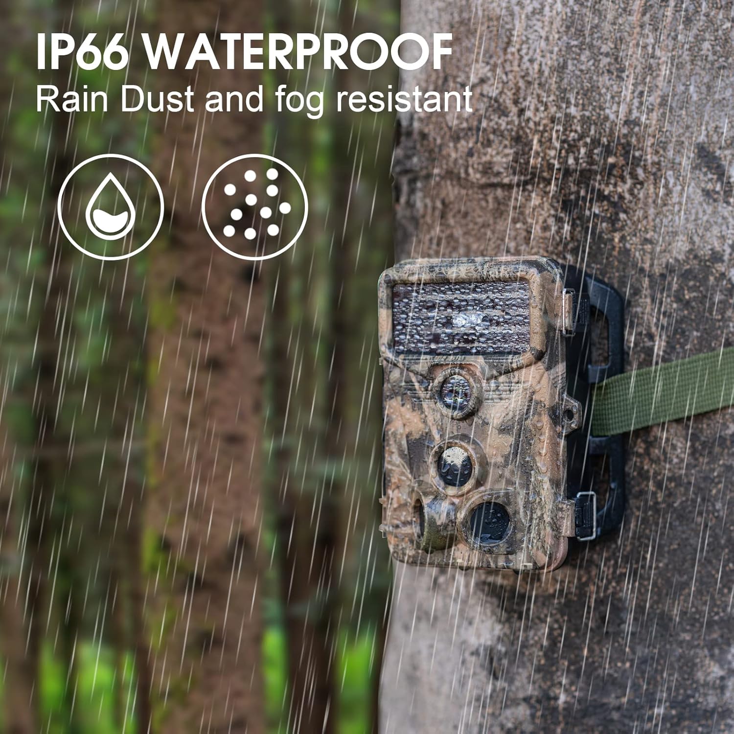 Trail Camera - 1080P 20MP Hunting Game Camera with 120° Wide-Angle Motion Sensor No Glow IR Night Vision Motion Activated