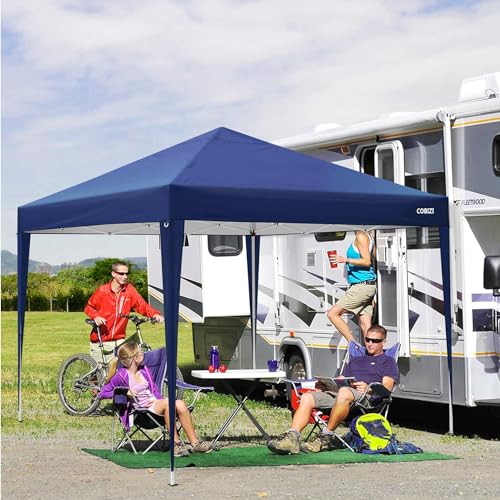 COBIZI 10x10 Pop up Canopy Tent Protable Canopy Tent with 4 Sidewalls Waterproof Commercial Instant Shelter for Parties, Wedding