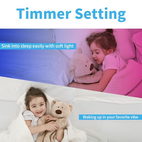 100FT LED Lights for Bedroom, RGB LED Strip Lights Music Sync Color Changing Effects