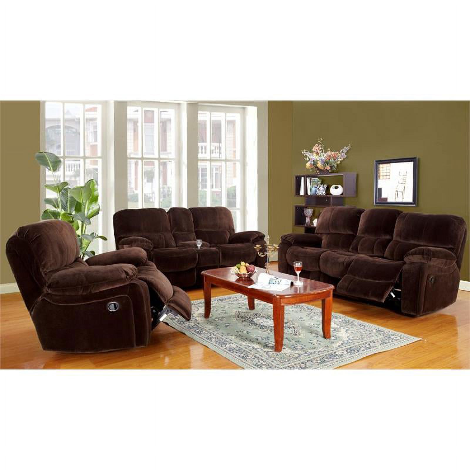 Corvallis Transitional Reclining Sofa - Chocolate