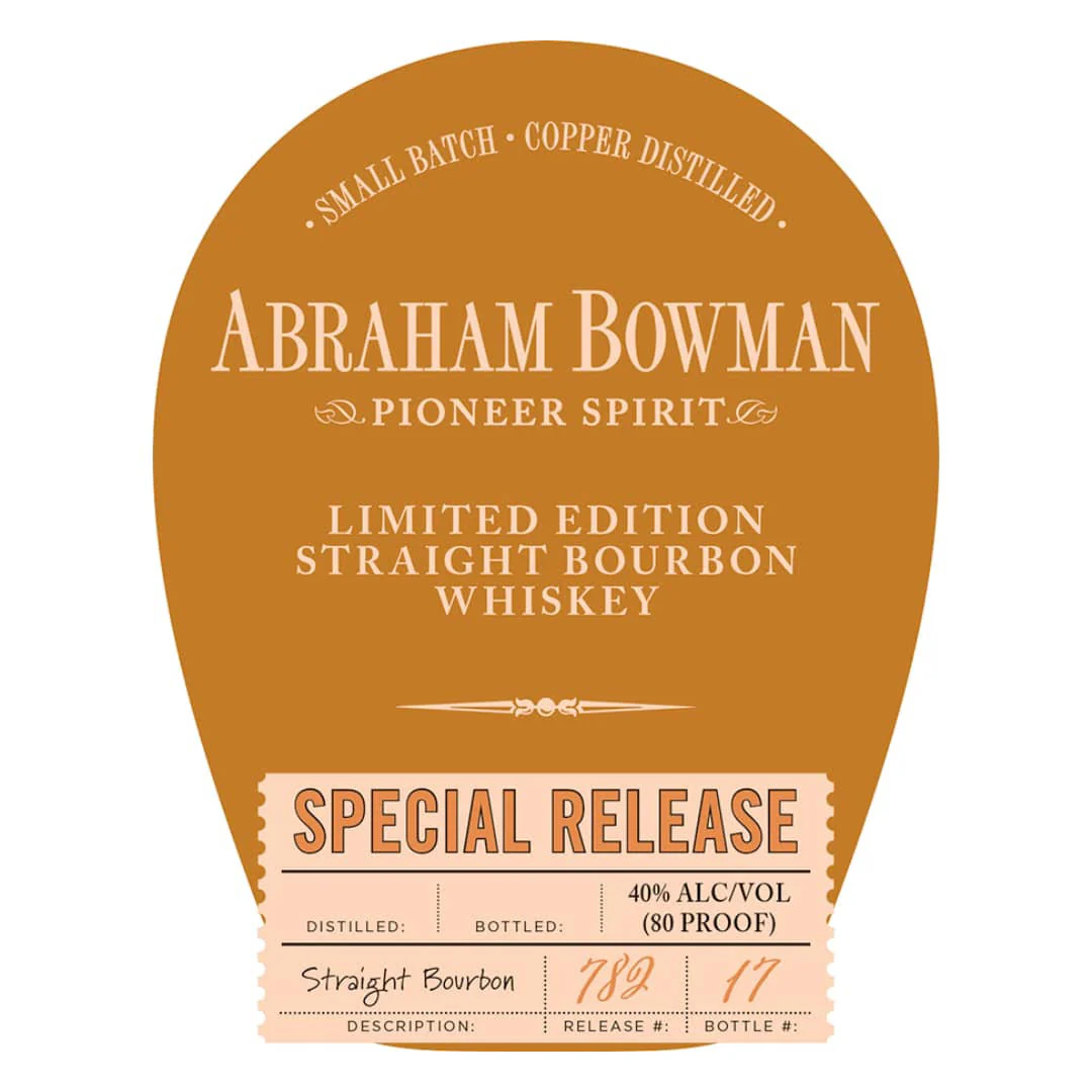 Abraham Bowman Limited Edition Straight Bourbon Whiskey - Nestor Liquor