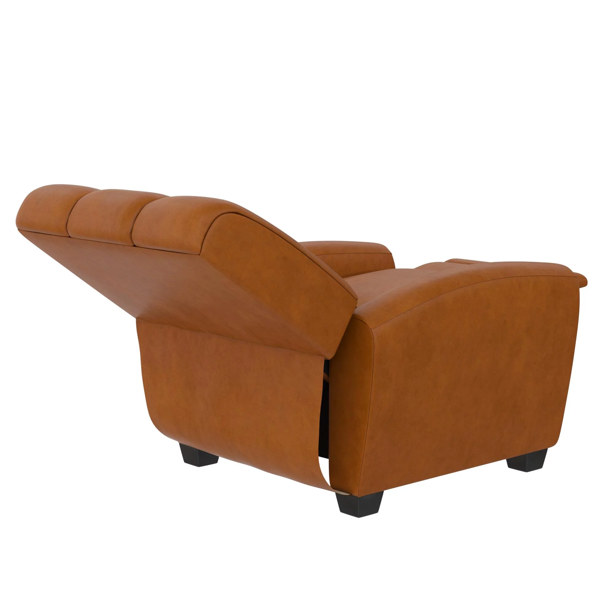 Better Homes & Gardens Vertical Channel Pushback Recliner Chair, Camel Faux Leather
