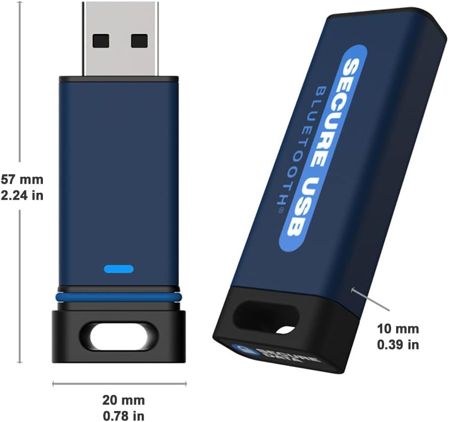 SecureData 64GB SecureUSB BT Encrypted Flash Drive with Wireless Authentication