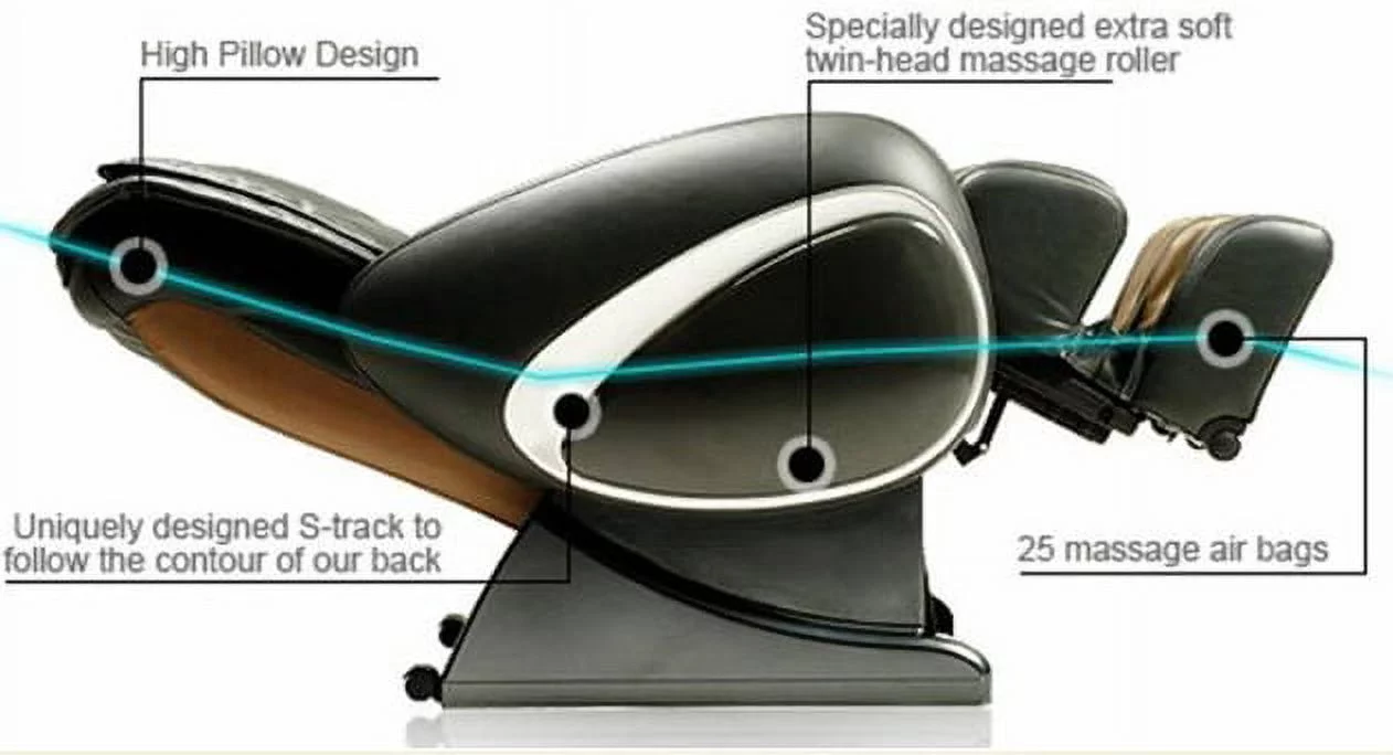 OSAKI OS-4000T Massage Chair with Six Unique Auto-programs - Charcoal
