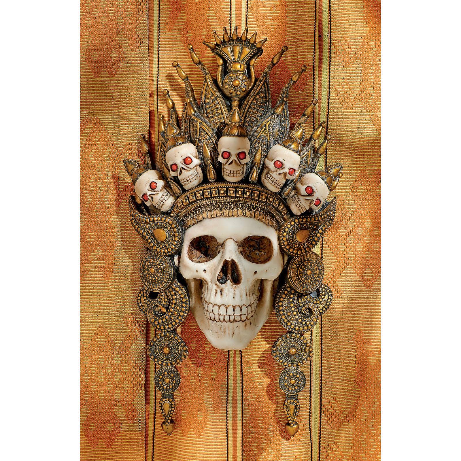 Design Toscano Balinese God of The After Life Sculptural Skull Wall Mask
