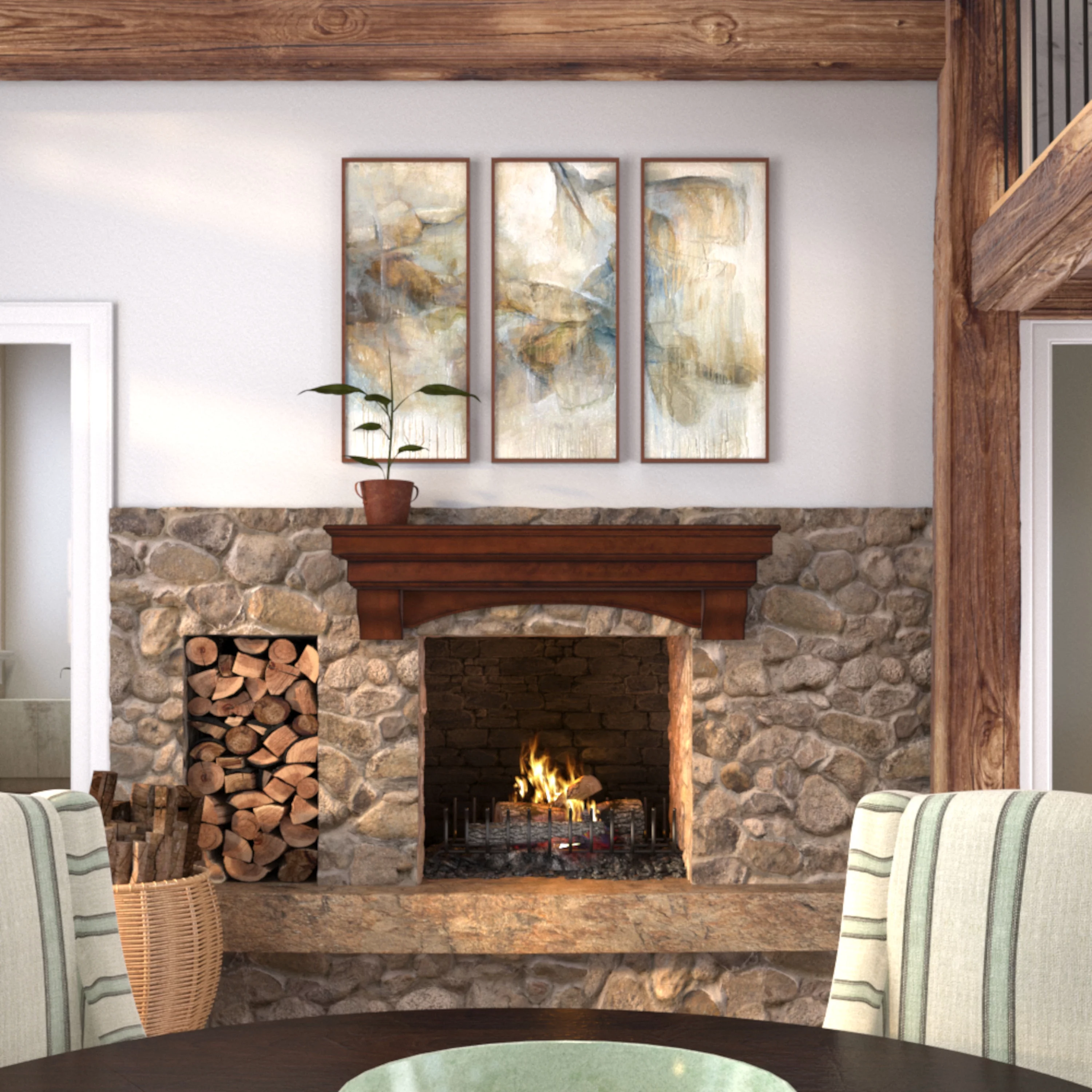 Pearl Mantels Auburn Versatile Premium Wood Mantel Shelf, Unfinished, Paint And Stain Grade, 48"L & 9.5"D, Hang Alone