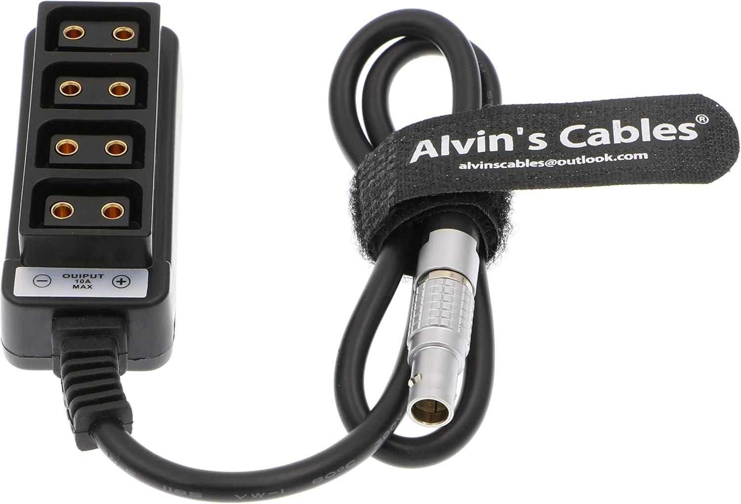 Alvin's Cables 2 Pin Male to 4 D Tap Female Splitter Cable for ARRI RED DSMC2 Jetpack RTmotion Sidekick Pack of 2