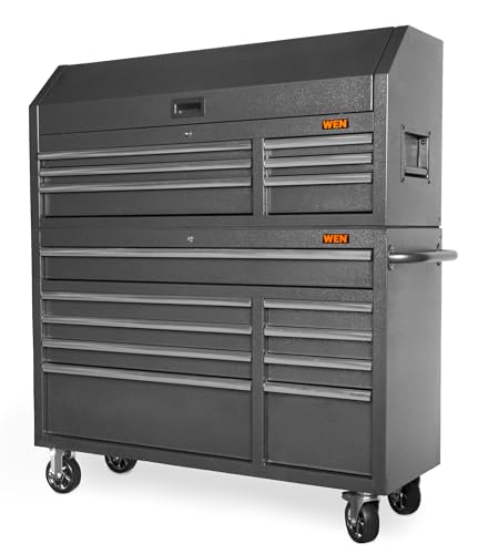 WEN 52-Inch Premium Rolling Tool Cabinet with Heavy Duty 21-Gauge Powder-Coated Steel Construction (GG532B)