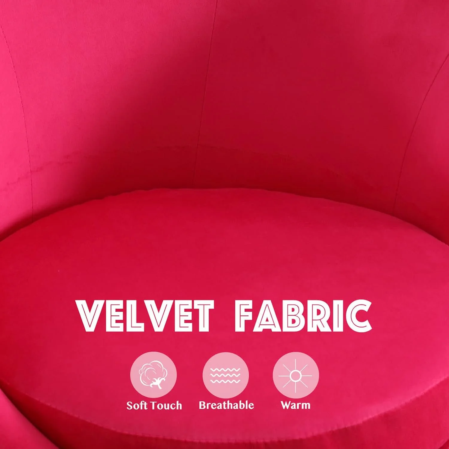 Modern Swivel Barrel Chair, Green Velvet Round Accent Chair, 360 Swivel Cuddle Vanity Chair, Upholstered Arm Chair for Living Room, Bedroom, Hotel
