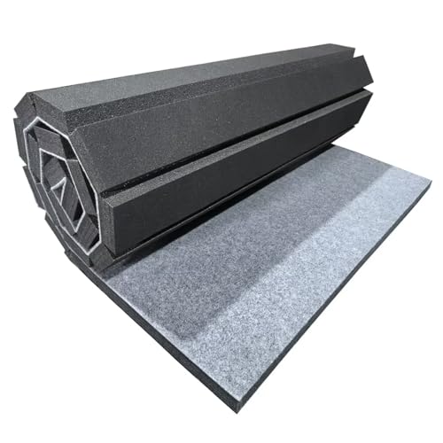 Premium Indoor Gymnastics Track Exercise Mat with Grippy Gym Carpet Top - Sturdy Foam Wrestling Mat for MMA, Cheerleading, and Fitness