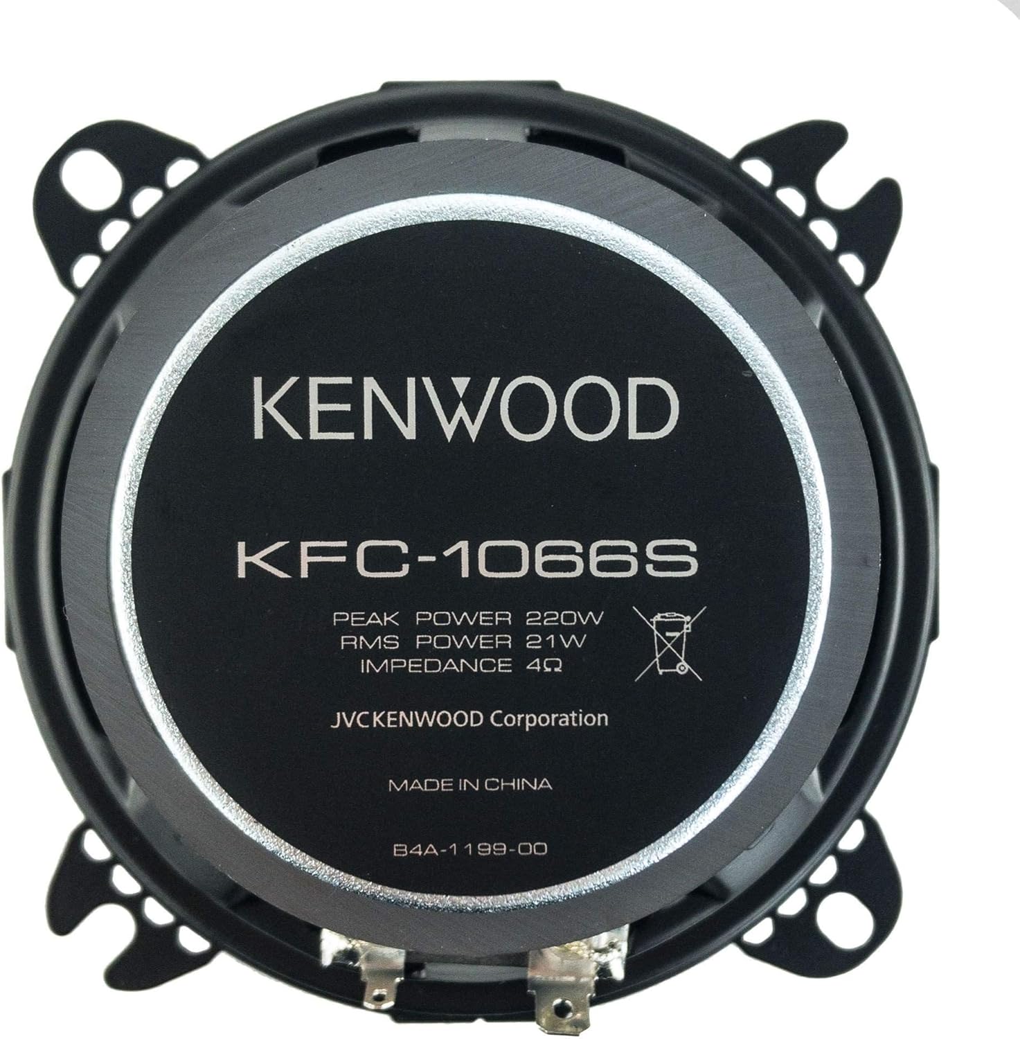 Kenwood KFC-1066S 220 Watt 4-Inch Coaxial 2 Way Stereo Car Audio Speaker (1 Set) Pack of 2