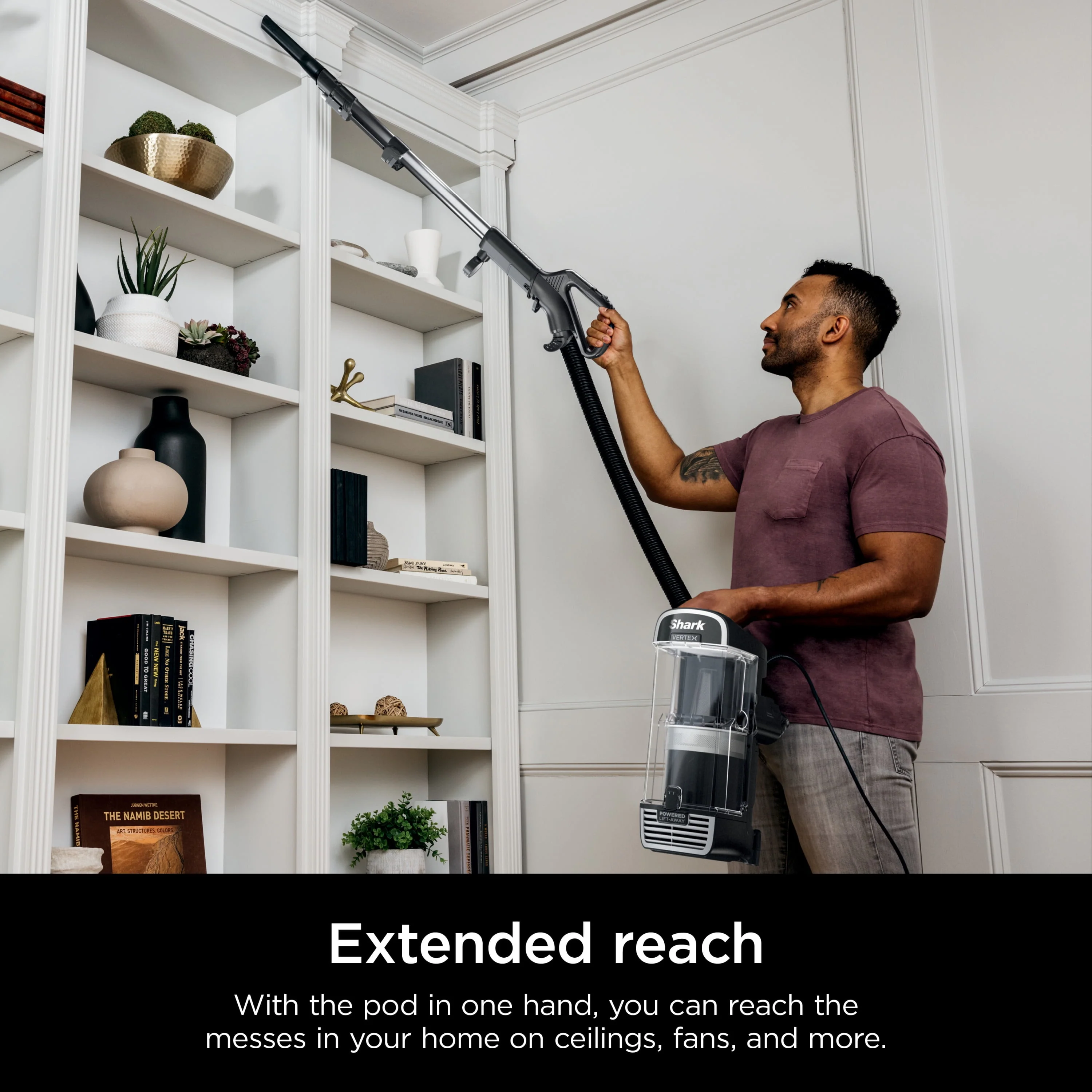 The Shark® Vertex® Speed Upright Vacuum with DuoClean® PowerFins Powered Lift-away® and Self-Cleaning Brushroll, AZ1810