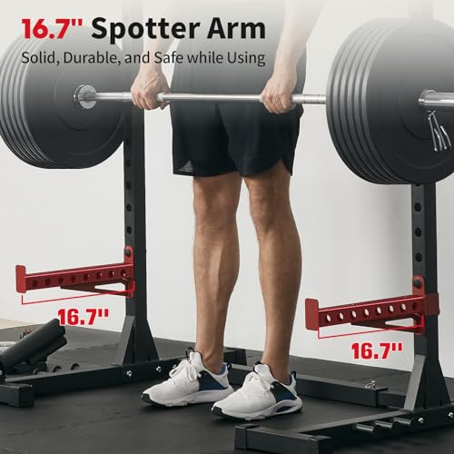 FLYBIRD Squat Rack with Pull-Up Bar, Adjustable Multi-Functional Power Rack, Inner Width Squat Rack Stand Suitable for 6FT