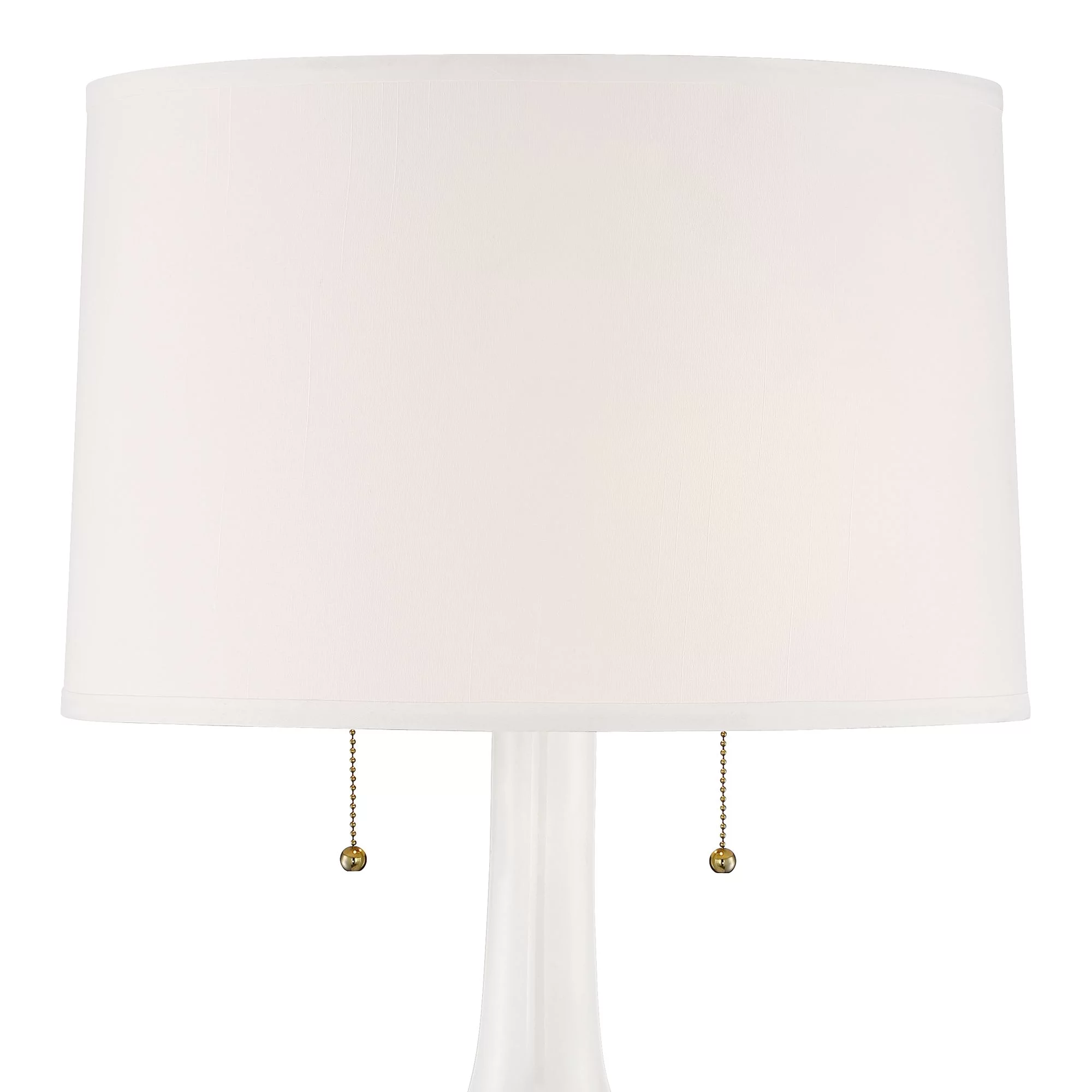 Possini Euro Design Natalia Country Cottage Table Lamp with Round Black Marble Riser 27" Tall White Floral Ceramic Drum Shade for Bedroom Living Room