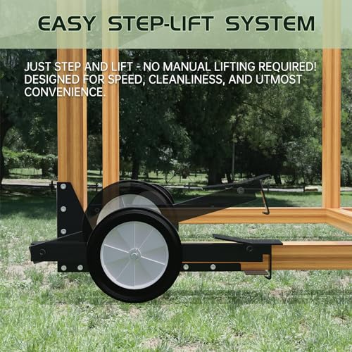 Chicken Coop Wheels Kit - Portable Poultry Tractor Mobilization Steel Chicken Coop Accessories