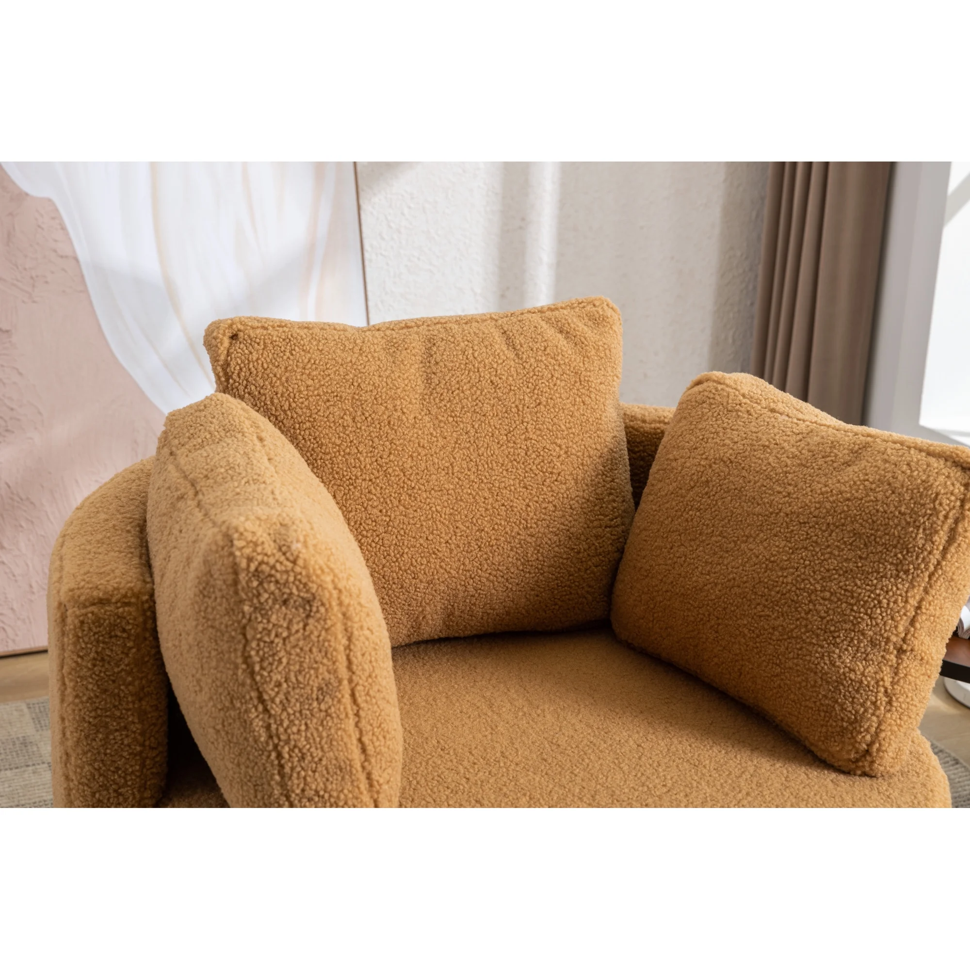 Swivel And Storage Chair For Living Room,Brown